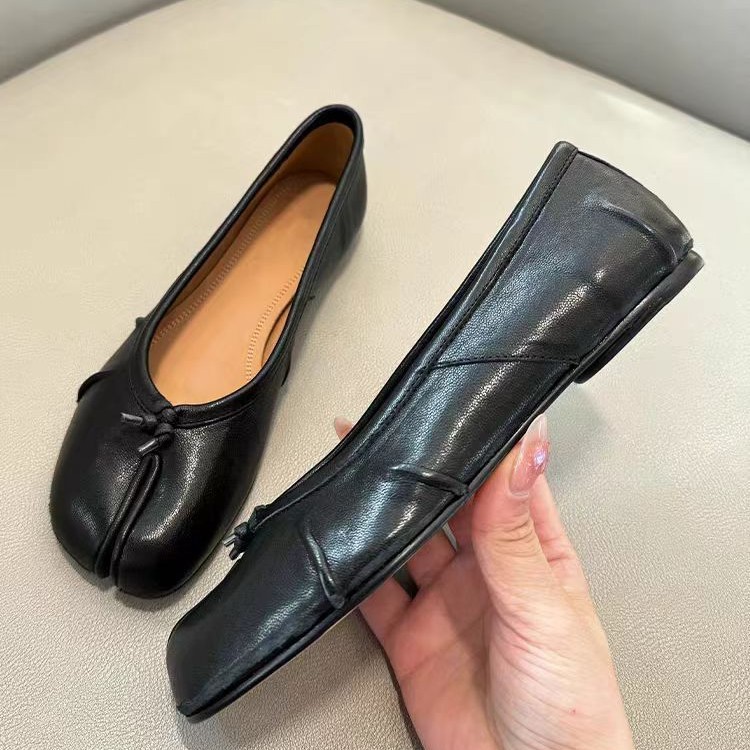 Vintage Fashion Aesthetic - ファッション スプリットトゥ フラット ホーフ メリージェーンシューズ レディース