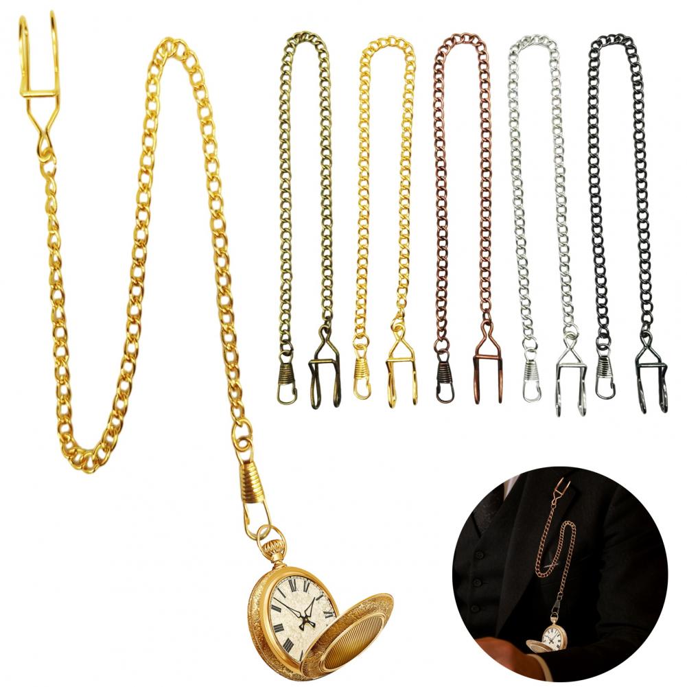 Vintage Fashion Tags - 2 個男性懐中時計チェーン軽量ヴィンテージ合金クリップ懐中時計チェーンファッションジュエリー交換アクセサリー