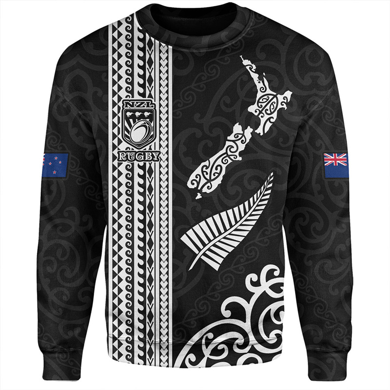 Vintage Fashion Nz - メンズトライバルマオリプリントスウェットシャツ,3Dヴィンテージスウェットシャツ,ラウンドネックのフード付きスウェットシャツ,ストリートウェア,NZ,アンサリーデイのグラフィックウェア