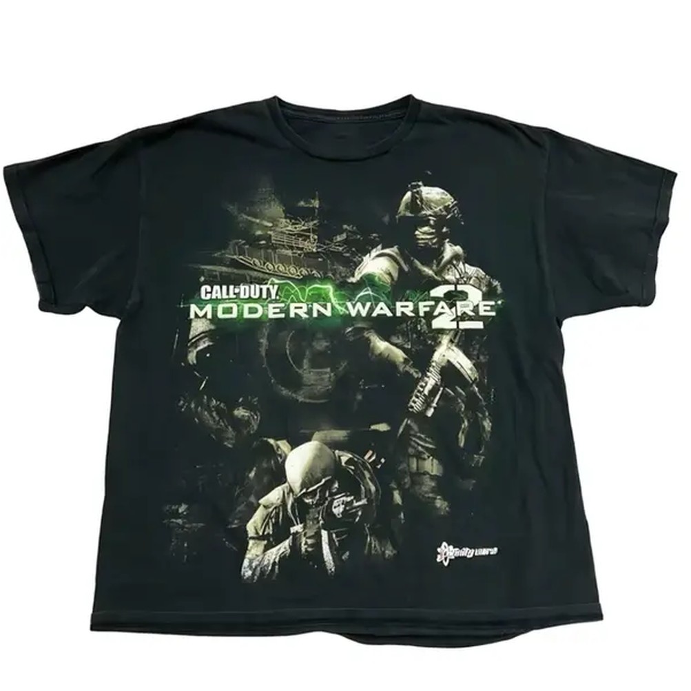 Vintage Fashion Ai - モダン・ウォーフェア2 Tシャツ、CODゲームTシャツ、ギフトシャツ、ユニセックスヴィンテージグラフィックTシャツ、ゴシックグランジY2Kエモシーン、アミティ・アフリクションスタイルの服、メンズ・レディースストリートウェア