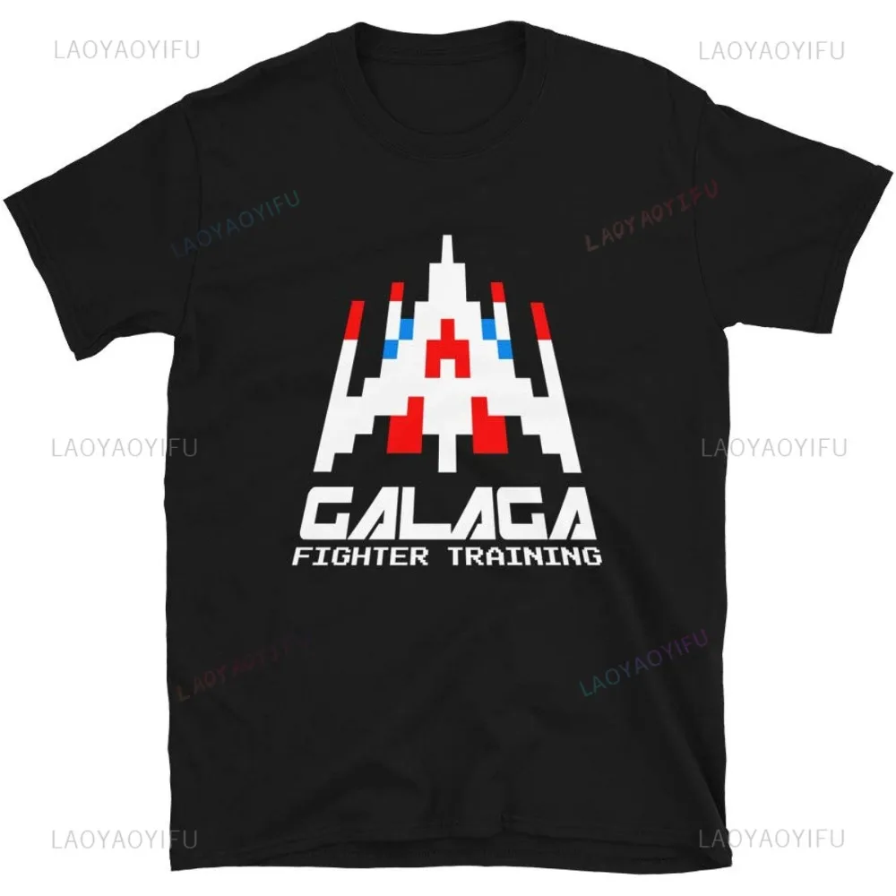 Vintage Fashion Game - アーケードガレガガ-男性用ヴィンテージトップス,ビデオゲーム,スペースゲームスペース,エイリアン,原宿スタイル,レトロ,カジュアル,80s, 70s
