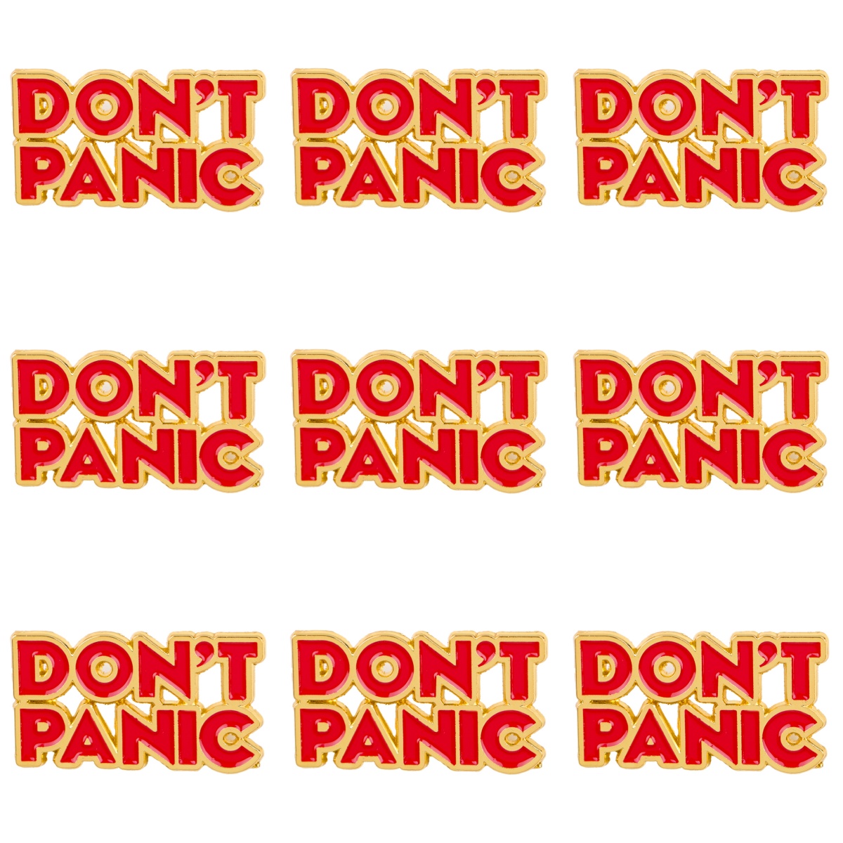 Vintage Fashion Quotes - 9個入り 面白い名言ブローチ「Don't Panic」エナメルピンセット ヴィンテージバッジ ラペルピン バックパック/ジャケット用