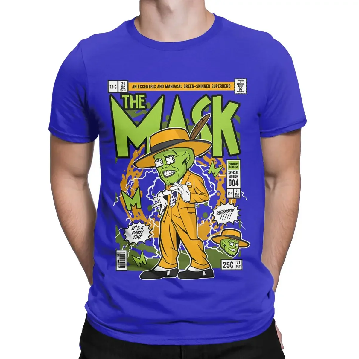 Vintage Fashion Ai - 男性と女性のためのヴィンテージ半袖Tシャツ,綿100% のTシャツ,映画のTシャツ,マスク,コメディー,アイディア服,アメリカ,ジョン・キャリー