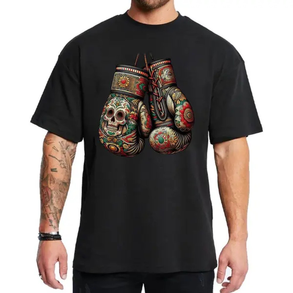 Vintage Fashion Ai - メキシカンヴィンテージスタイルボクシング、チカーノ服、メキシコ服、チカーノスタイルアートグラフィックTシャツ（男女兼用）、ギャングスターウェアローライダーアート、チョロ衣装MXC00
