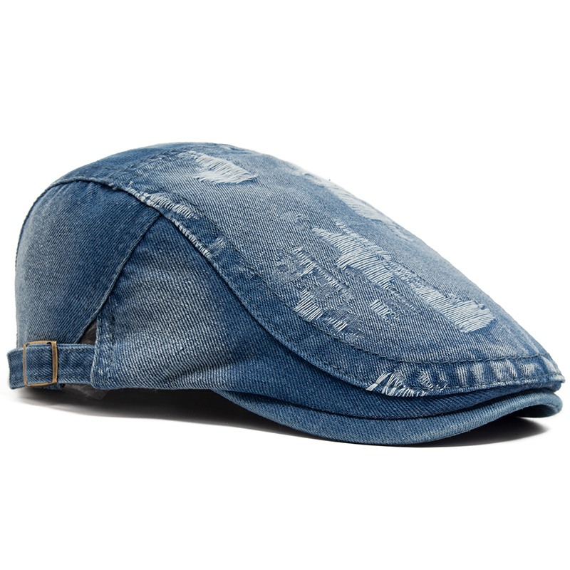 ファッション男性リッピングデニムベレー帽女性夏ベレー帽ヴィン - Vintage Fashion Nz のレビューと価格