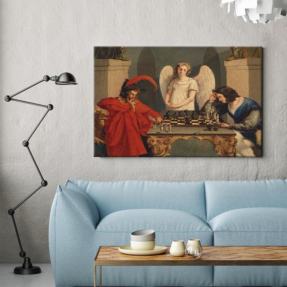 IUHYVMSM ヴィンテージ ファウストとメフィストフェレ - Vintage Fashion Wall Art のレビューと価格