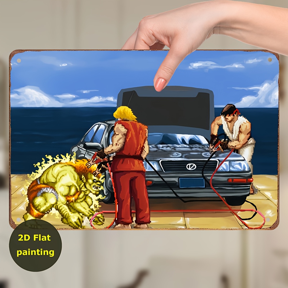 ヴィンテージ鉄製サインポスター 春の装飾「アーケードゲーム、 - Vintage Fashion Wall Art のレビューと価格