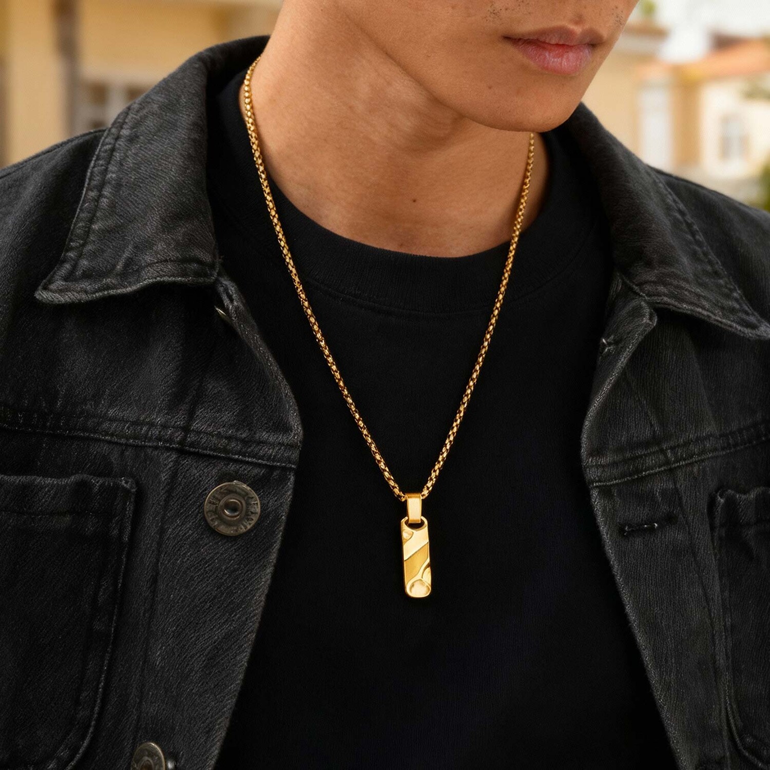 小さなドッグタグペンダントネックレス、男性、男の子向け、ヴィ - Vintage Fashion Tags のレビューと価格