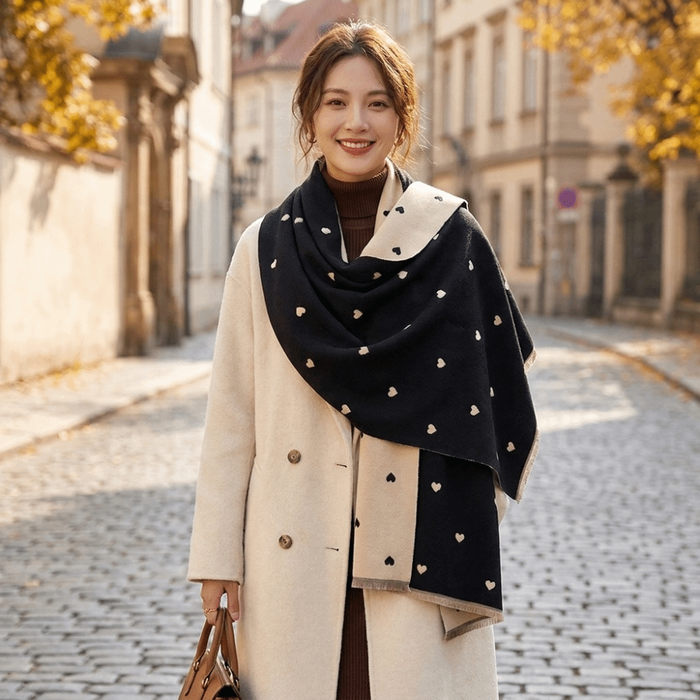 ファッションエレガントな両面ハート柄スカーフ、ヴィンテージス - Vintage Fashion Patterns のレビューと価格