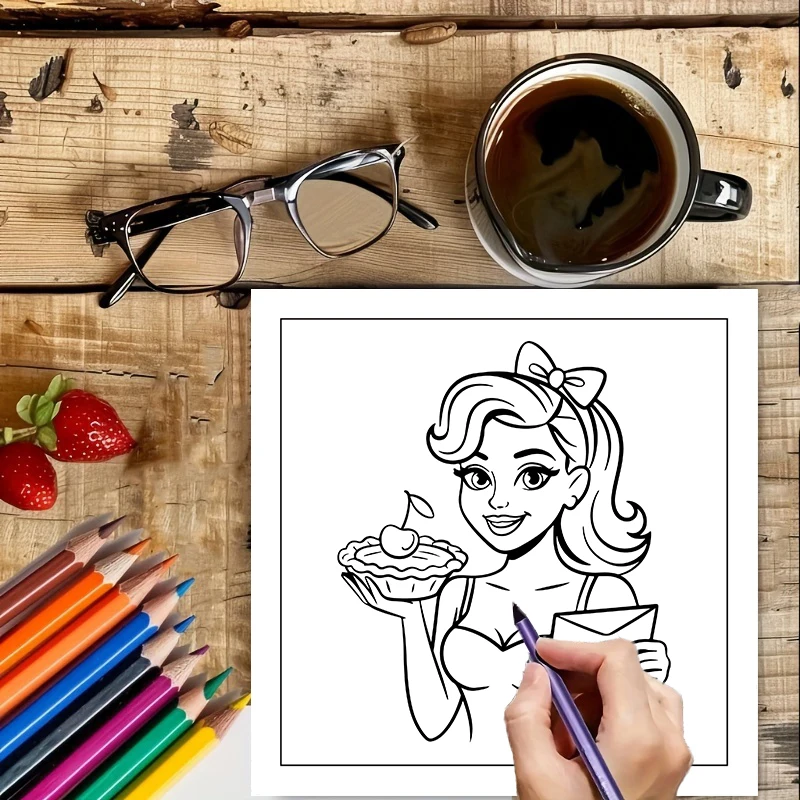 大人向けのヴィンテージモデル塗り絵ブック、誕生日プレゼント、 - Vintage Fashion Coloring Book のレビューと価格