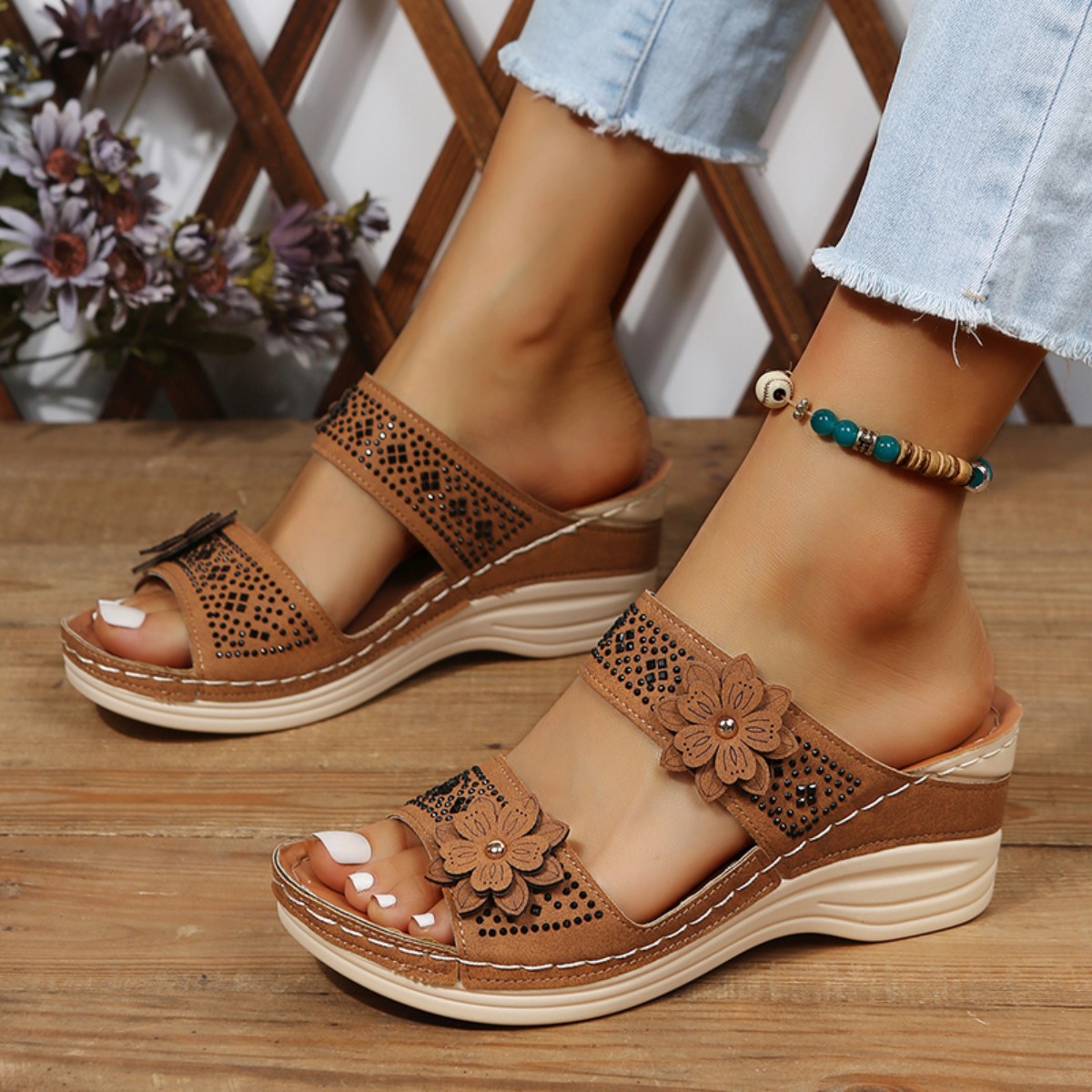 新しいファッション夏の女性のウェッジサンダルプレミアム整形外 - Vintage Fashion Aesthetic のレビューと価格