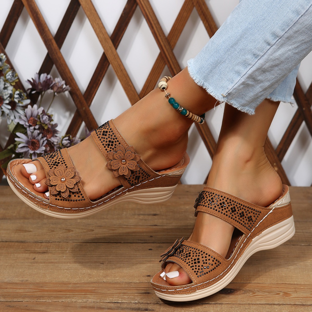 新しいファッション夏の女性のウェッジサンダルプレミアム整形外 - Vintage Fashion Aesthetic のレビューと価格