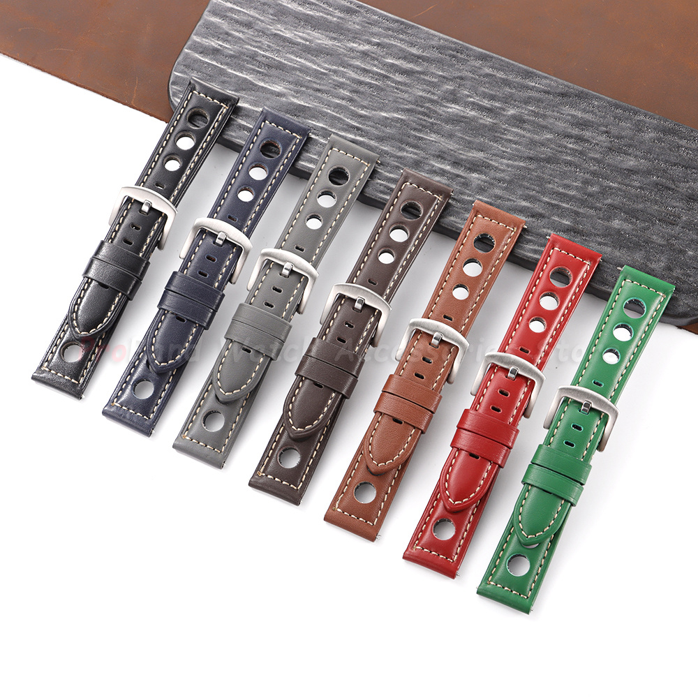 牛革時計ストラップブレスレットヴィンテージ本革 20 ミリメ - Vintage Fashion Tags のレビューと価格