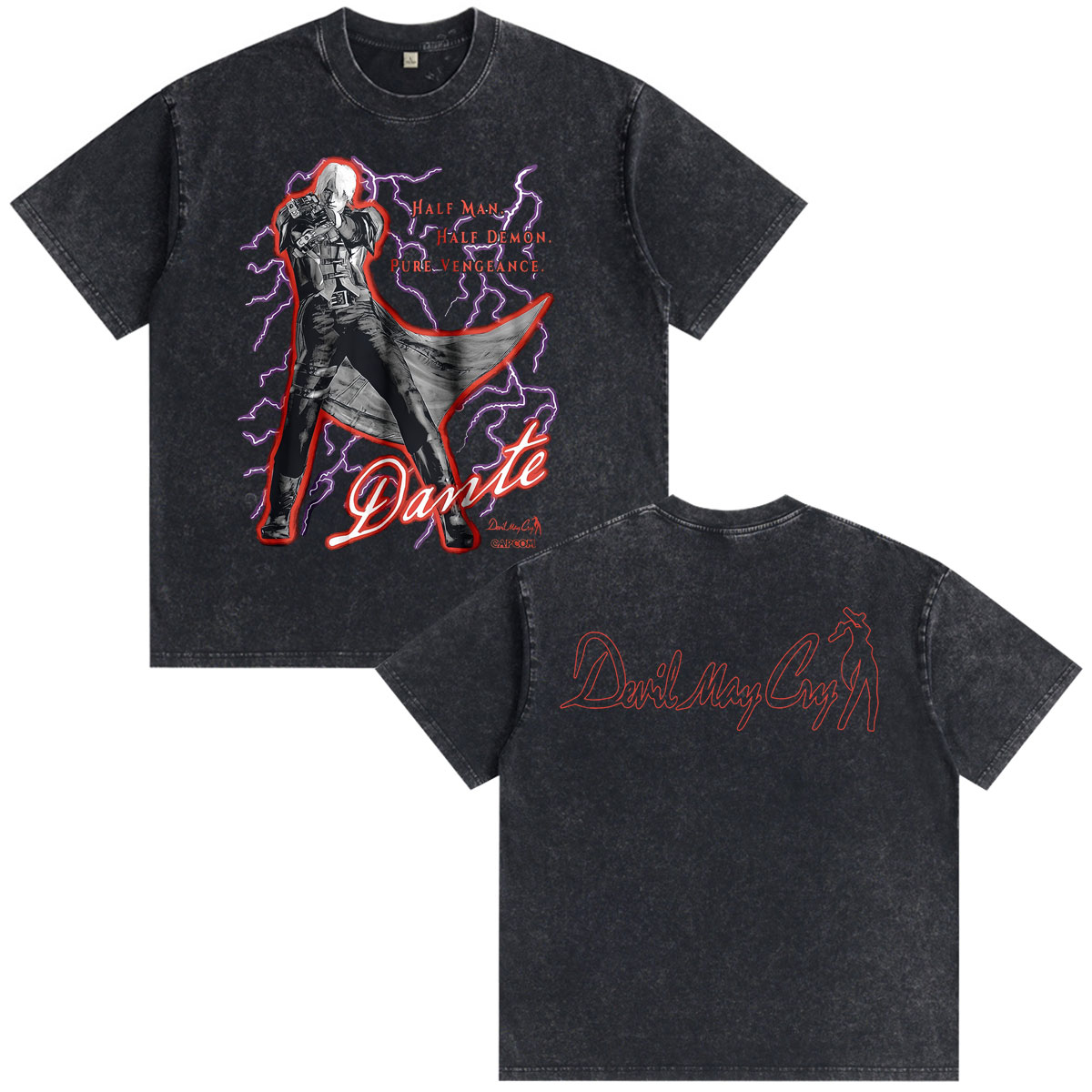 デビル・メイ・クライ ダンテ ウォッシュド ヴィンテージ T - Vintage Fashion Game のレビューと価格