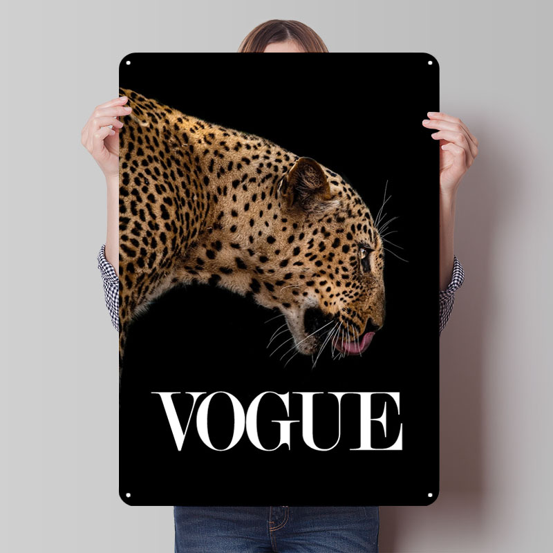 ヴォーグファッションポスター メタルサイン 動物ポスター ヴ - Vintage Fashion Vogue のレビューと価格