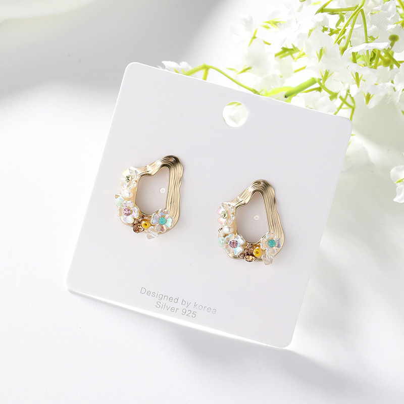 エスニックヴィンテージ淡水パールクリスタルスタッドピアスファ - Vintage Fashion Nz のレビューと価格