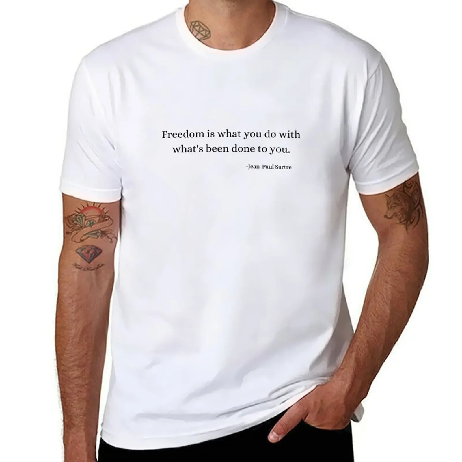 歴史 哲学 引用句: ジャン＝ポール・サルトル Tシャツ メ - Vintage Fashion Quotes のレビューと価格