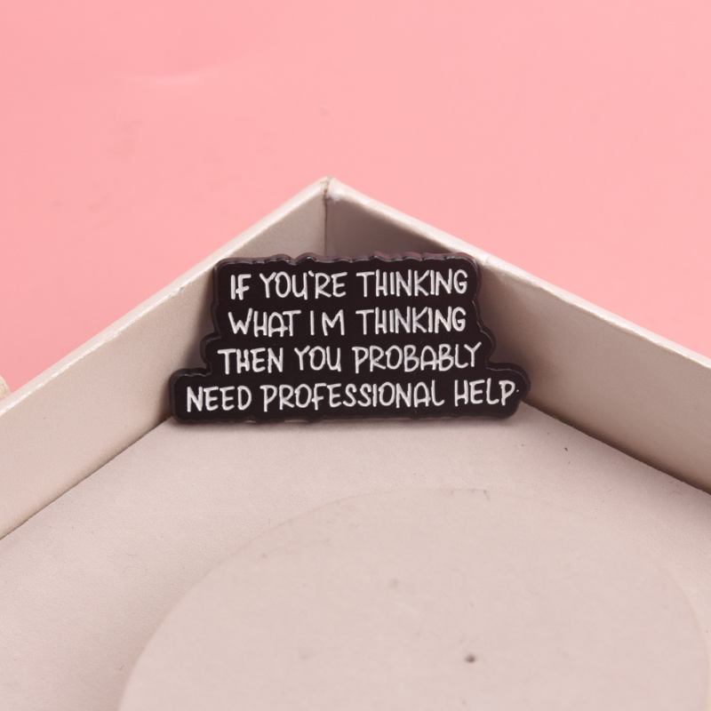 ヴィンテージ風面白いエナメルピン - 「もし私が何を考えてい - Vintage Fashion Quotes のレビューと価格
