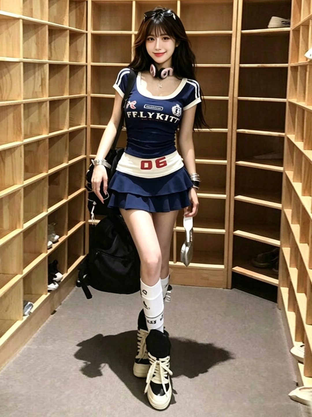 アメリカンレトロホットガールレタープリント鎖骨露出スリム半袖 - Vintage Fashion Show のレビューと価格