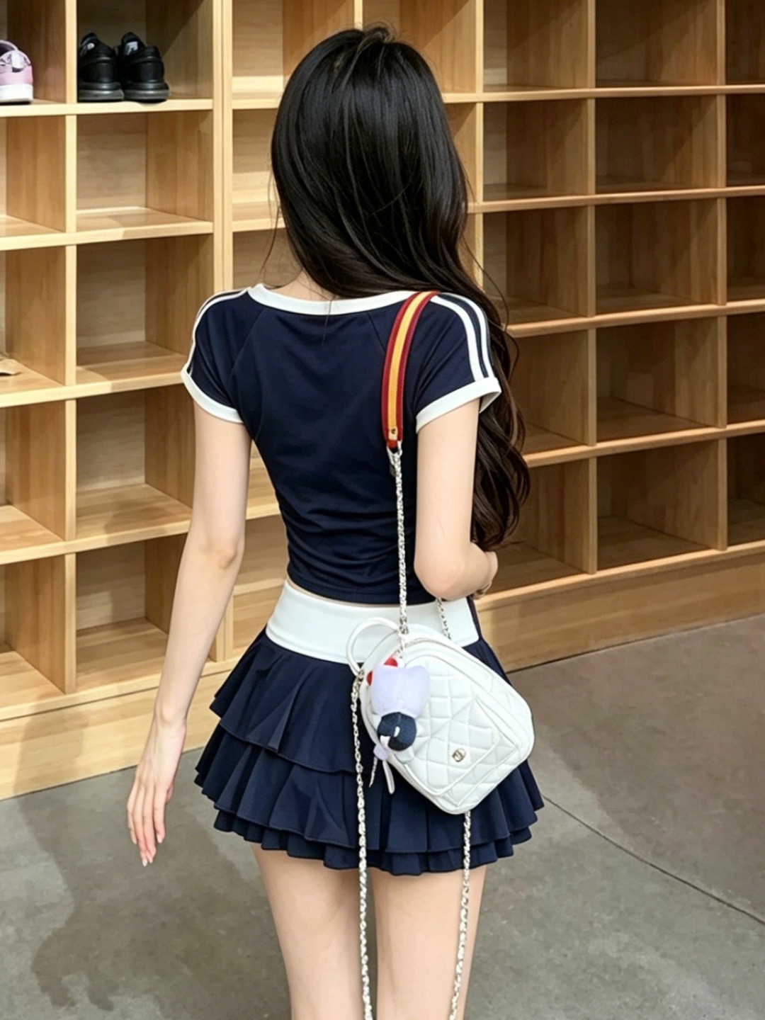 アメリカンレトロホットガールレタープリント鎖骨露出スリム半袖 - Vintage Fashion Show のレビューと価格