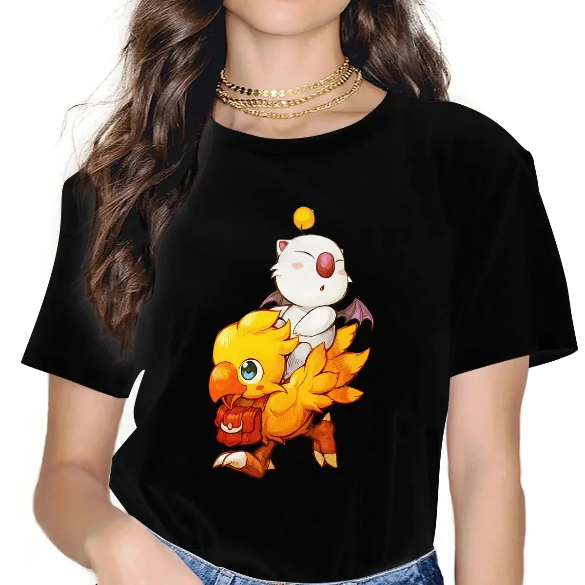 ファイナルファンタジーゲームチョコボ Tシャツグラフィック女 - Vintage Fashion Game のレビューと価格